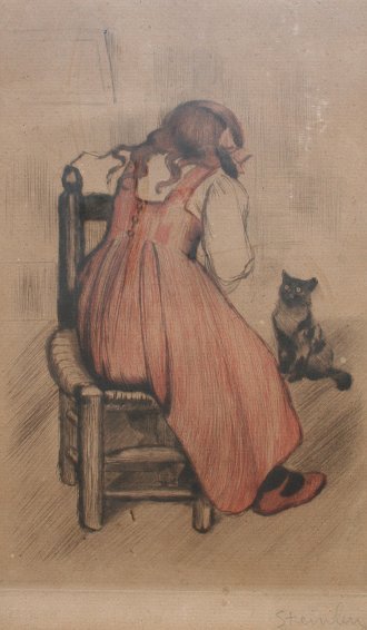 Little girl with cat, 1901 - Theophile Steinlen