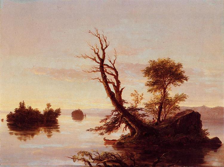 Scène de lac américain, 1844 - Thomas Cole