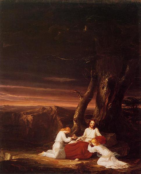 Anges se dévouant au Christ dans la nature, 1843 - Thomas Cole