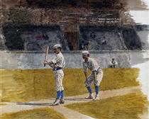 Baseball Players Practicing - 湯姆·艾金斯
