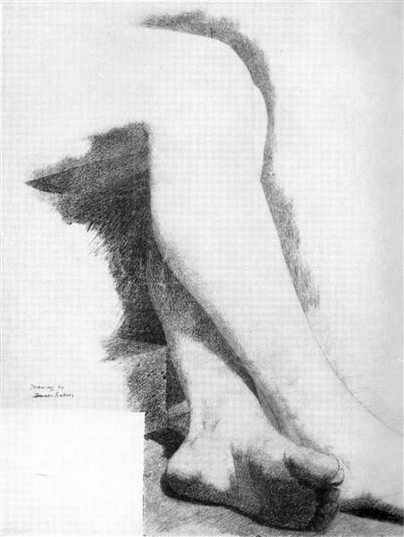Legs of a Seated Model - Thomas Eakins