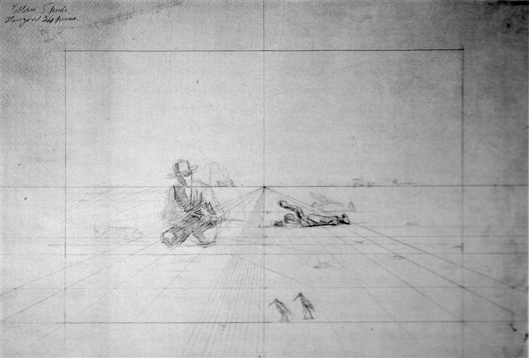 Perspective Drawing for Hunting - Thomas Eakins