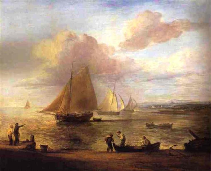 Coastal Scene, a Calm, 1783 - Томас Гейнсборо