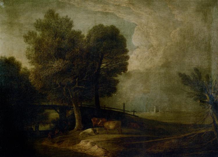 Figures with Cattle in a Landscape - Thomas Gainsborough
