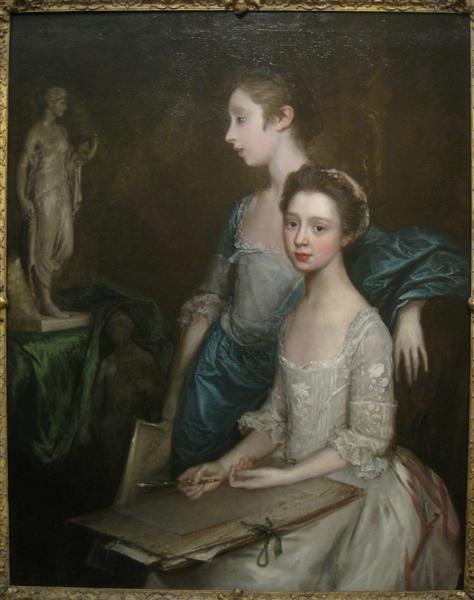 Portrait of the Artist's Daughters - Томас Гейнсборо