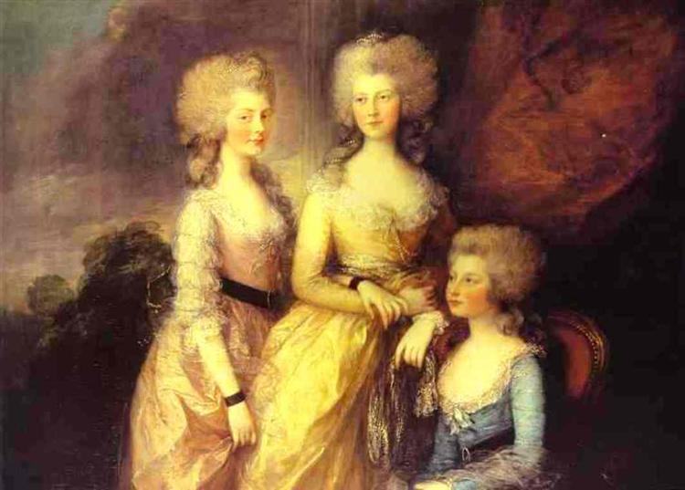 The three eldest daughters of George III: Princesses Charlotte, Augusta and Elizabeth, 1784 - Thomas Gainsborough
