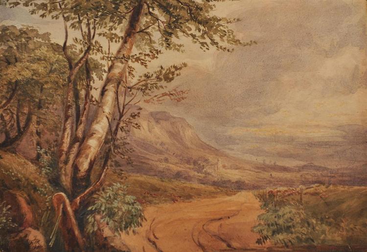 In the Scotch Borders (near Dryburgh), 1801 - Thomas Girtin