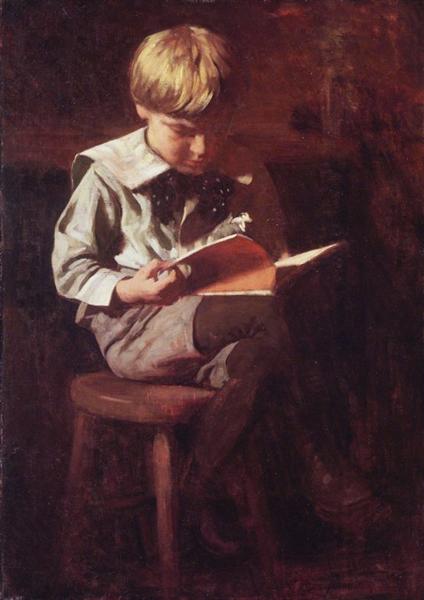Boy Reading: Ned Anshutz, 1900 - Thomas Pollock Anshutz