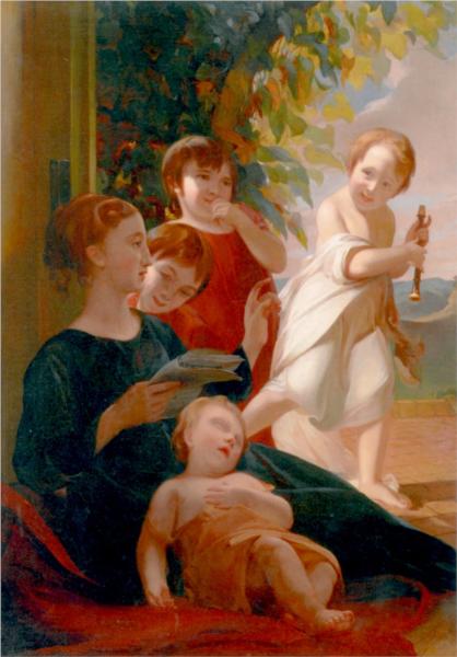 The Sully Children (Jane, Blanche, Ellen Oldmixon, Rosalie Kemble and Alfred), 1824 - Томас Саллі