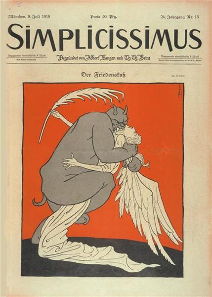 Simplicissimus, Kiss of Peace, 1919 - Thomas Theodor Heine