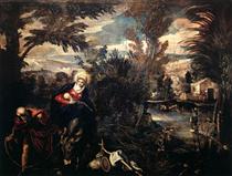 The Flight into Egypt - Tintoretto