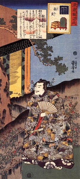 Satsuma Taira Tadanori for Suzumushi - Утагава Куниёси