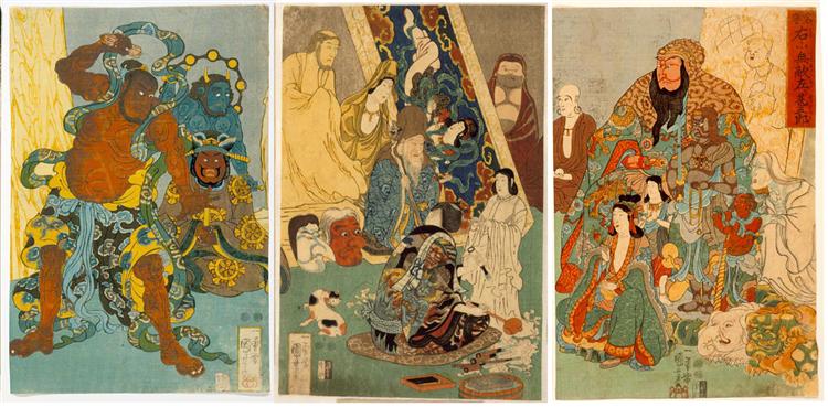 The Famous Unrivalled Hidari Jingoro - Utagawa Kuniyoshi
