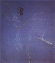 Anna Pavlova in the Ballet Sylphyde - Valentín Serov