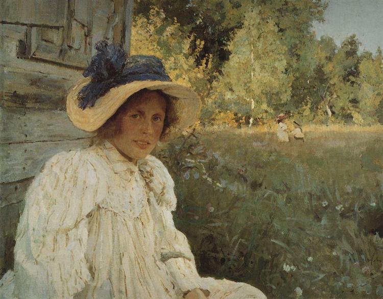 Summertime. Portrait of Olga Serova, 1895 - Valentin Serov