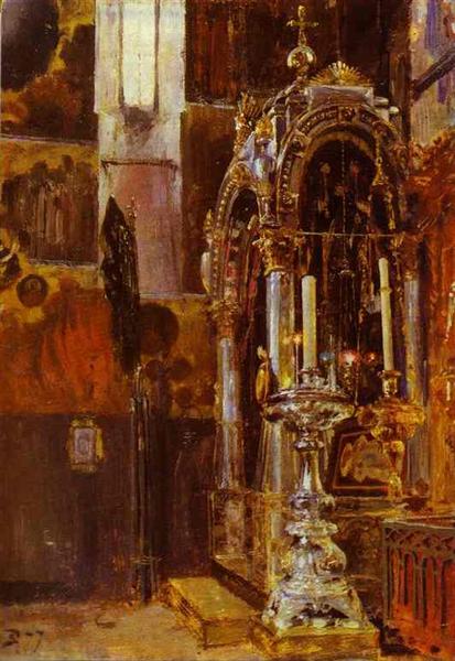 The Shrine of the Metropolitan Iona in the Uspensky Cathedral, 1877 - Wassili Dmitrijewitsch Polenow