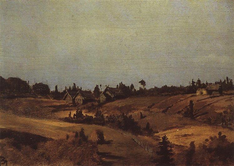 Деревня Окулова гора, c.1865 - Василий Поленов