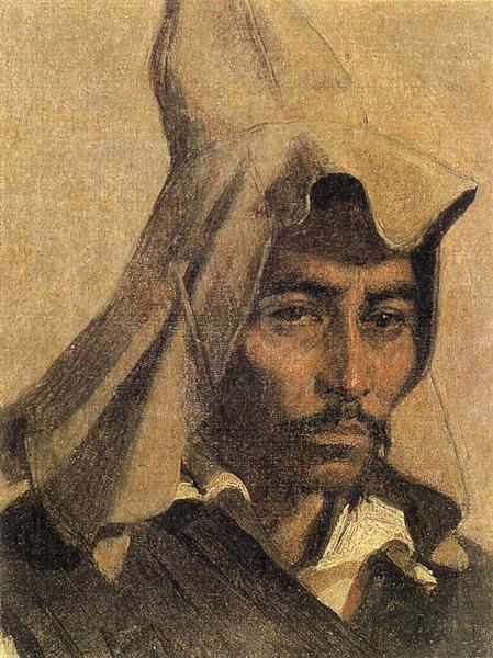 Kazakh with his national headdress, c.1867 - Wassili Wassiljewitsch Wereschtschagin