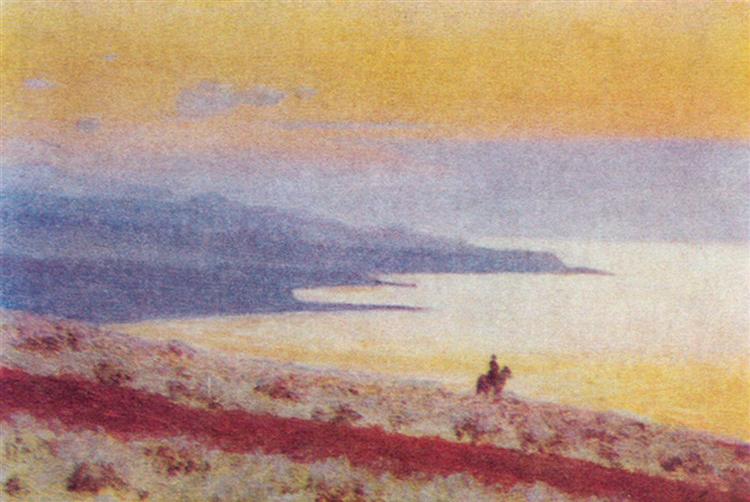 Lake Issyk Kul in the evening, 1870 - Vasily Vereshchagin
