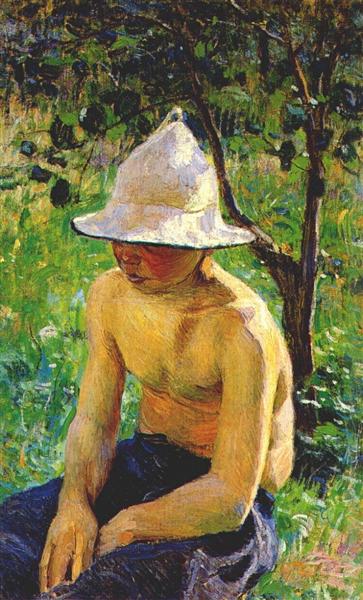 Boy in the garden, 1898 - Victor Borisov-Musatov