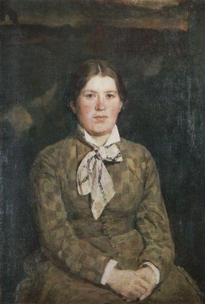 Portrait of V. Vasnetsov the Artist's Wife, 1878 - Viktor Vasnetsov