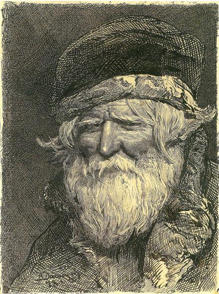 The head of the peasant, 1878 - Viktor Vasnetsov
