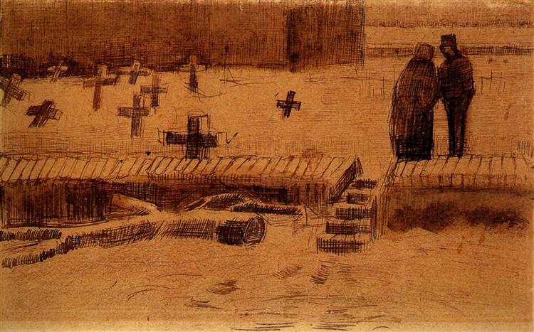 Churchyard in Winter, 1883 - Винсент Ван Гог