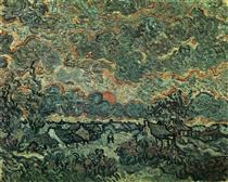 Cottages and Cypresses: Reminiscence of the North - Vincent van Gogh