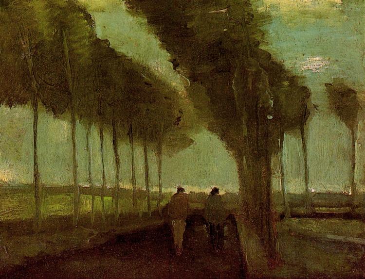 Country Lane with Two Figures, 1885 - Винсент Ван Гог