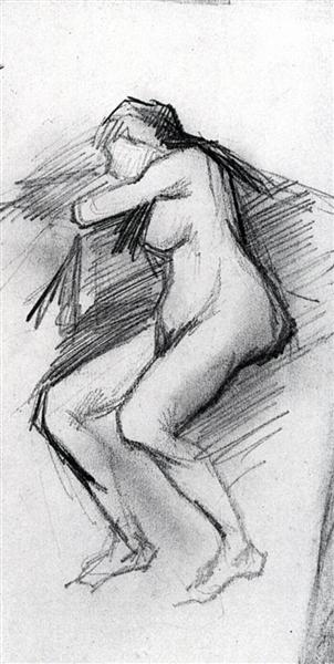 Female Nude, Seated, 1886 - Винсент Ван Гог