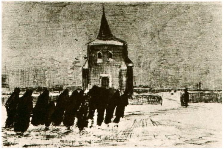 Funeral in the Snow near the Old Tower, 1883 - Vincent van Gogh