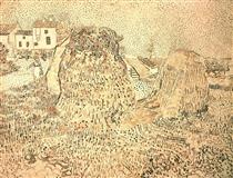 Haystacks near a Farm - Vincent van Gogh