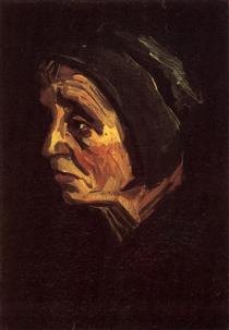 Head of a Peasant Woman with Dark Cap - Вінсент Ван Гог