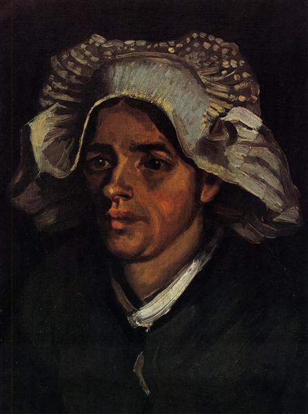 Head of a Peasant Woman with White Cap, 1885 - Вінсент Ван Гог