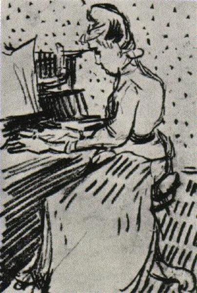 Mademoiselle Gachet at the Piano, 1890 - 梵谷