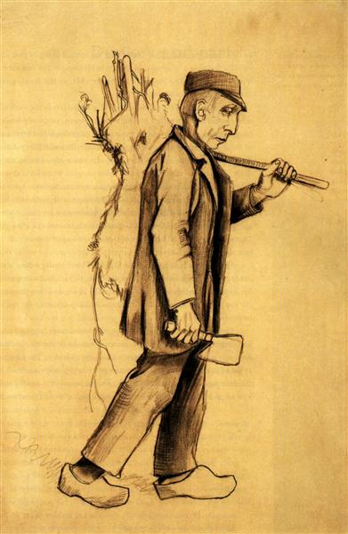 Man with a Sack of Wood, 1881 - Винсент Ван Гог
