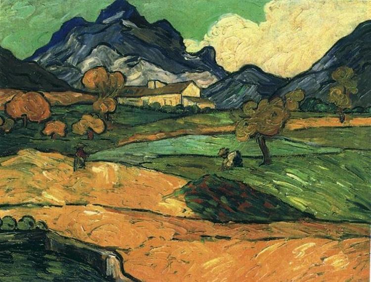 Mount Gaussier with the Mas de Saint-Paul, 1889 - Vincent van Gogh