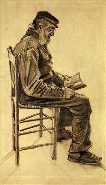 Old Man Reading - Винсент Ван Гог