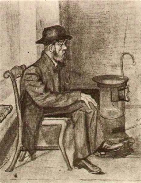 Old Man Warming Himself, 1881 - Винсент Ван Гог
