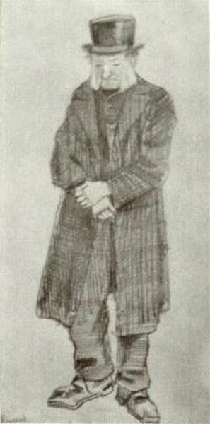 Orphan Man with Top Hat and Hands Crossed, 1882 - 梵谷
