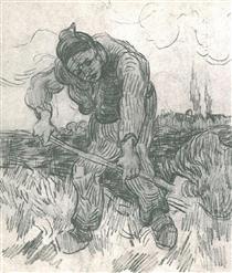 Peasant Digging - Vincent van Gogh