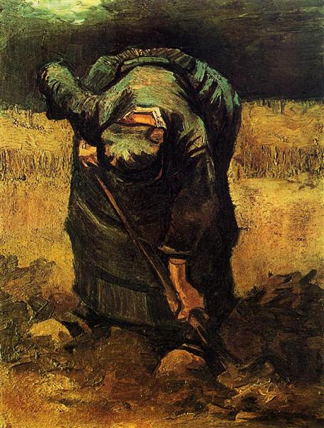 Peasant Woman Digging, 1885 - Vincent van Gogh