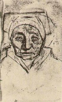 Peasant Woman, Head - Vincent van Gogh