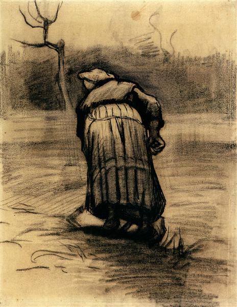 Peasant Woman Lifting Potatoes, 1885 - Vincent van Gogh