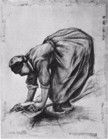 Peasant Woman, Stooping - Винсент Ван Гог