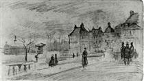 People Walking in Front of the Palais du Luxembourg - Vincent van Gogh