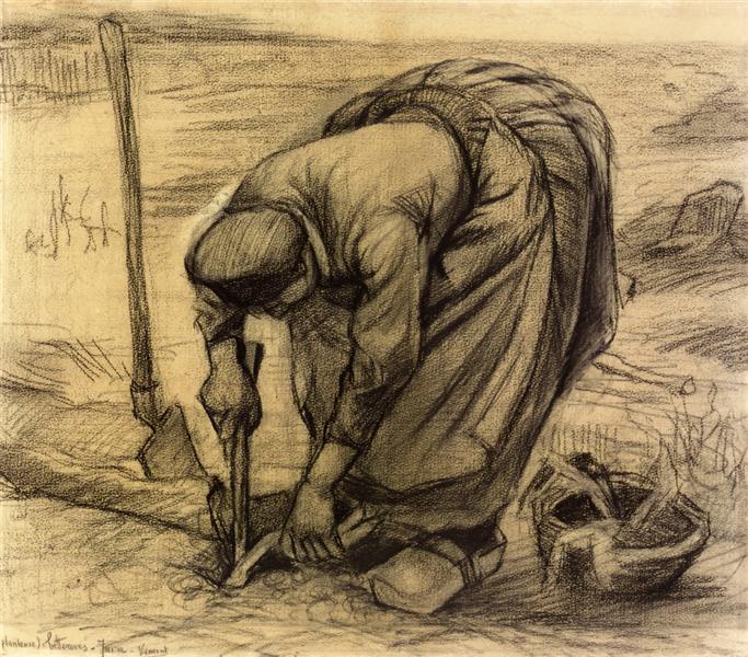 Planting Beets, 1885 - Винсент Ван Гог