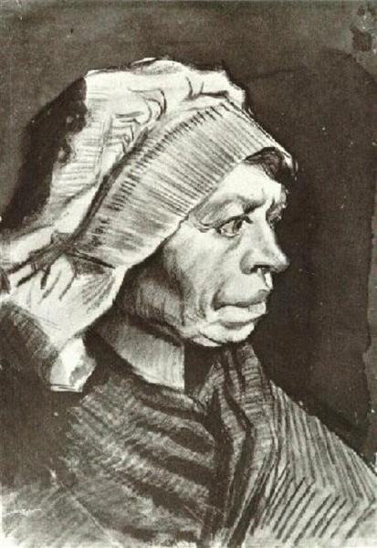 Portrait of a Woman (Head of a peasant woman with bonnet), c.1885 - Винсент Ван Гог