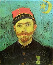 Portrait of Milliet, Second Lieutnant of the Zouaves - Vincent van Gogh