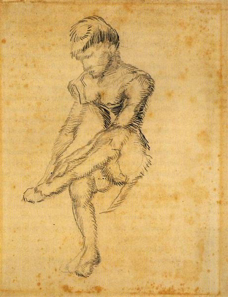 Сидяча жінка, 1887 - Вінсент Ван Гог